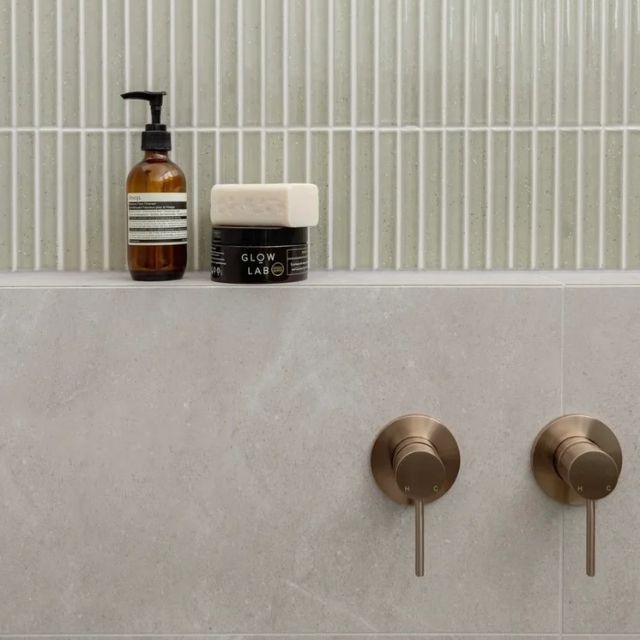 Lifestyle 1 Meir Round Wall Mixer Champagne Trim Kit MW03-FIN-CH - The Blue Space