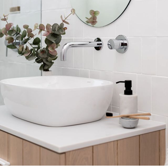 Lifestyle Meir Round Wall Mixer Pinless Handle Chrome Trim Kit MW03PN-FIN-C - The Blue Space