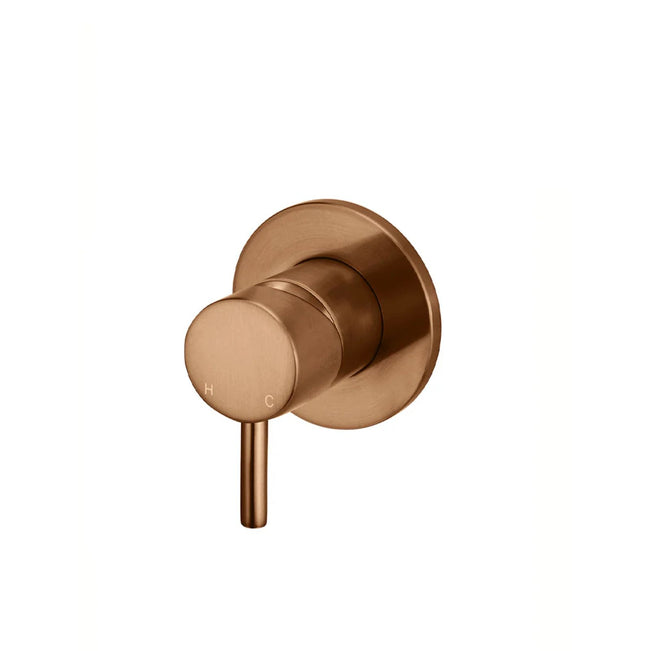 Meir Round Wall Mixer Short Pin Lever Lustre Bronze Trim Kit MW03S-FIN-PVDBZ - The Blue Space