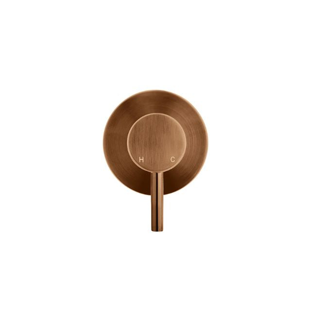 Front Meir Round Wall Mixer Short Pin Lever Lustre Bronze Trim Kit MW03S-FIN-PVDBZ - The Blue Space