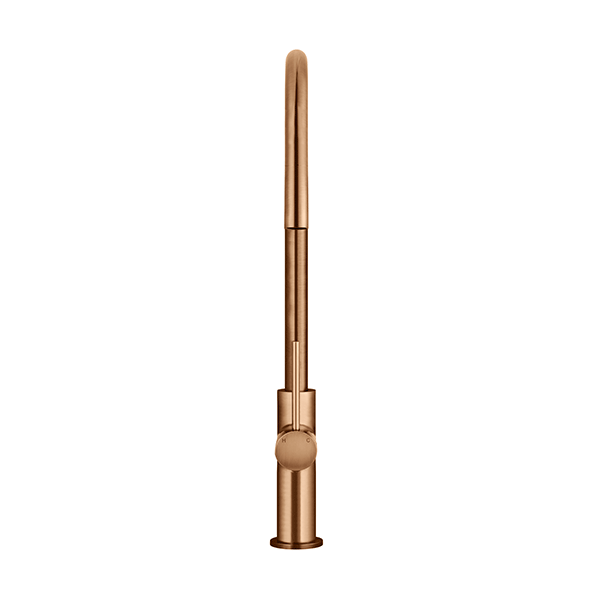 Meir Round Piccola Pull Out Kitchen Sink Mixer Tap Lustre Bronze