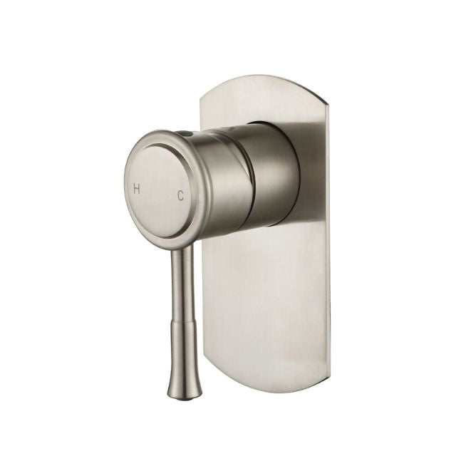 Modern National Montpellier Shower Mixer Brushed Nickel - Full Kit MON008BN-KIT - The Blue Space