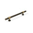 Momo Belgravia Knurled 160mm Solid Brass Bar Pull Dark Brushed Brass BLG160.DBB - The Blue Space