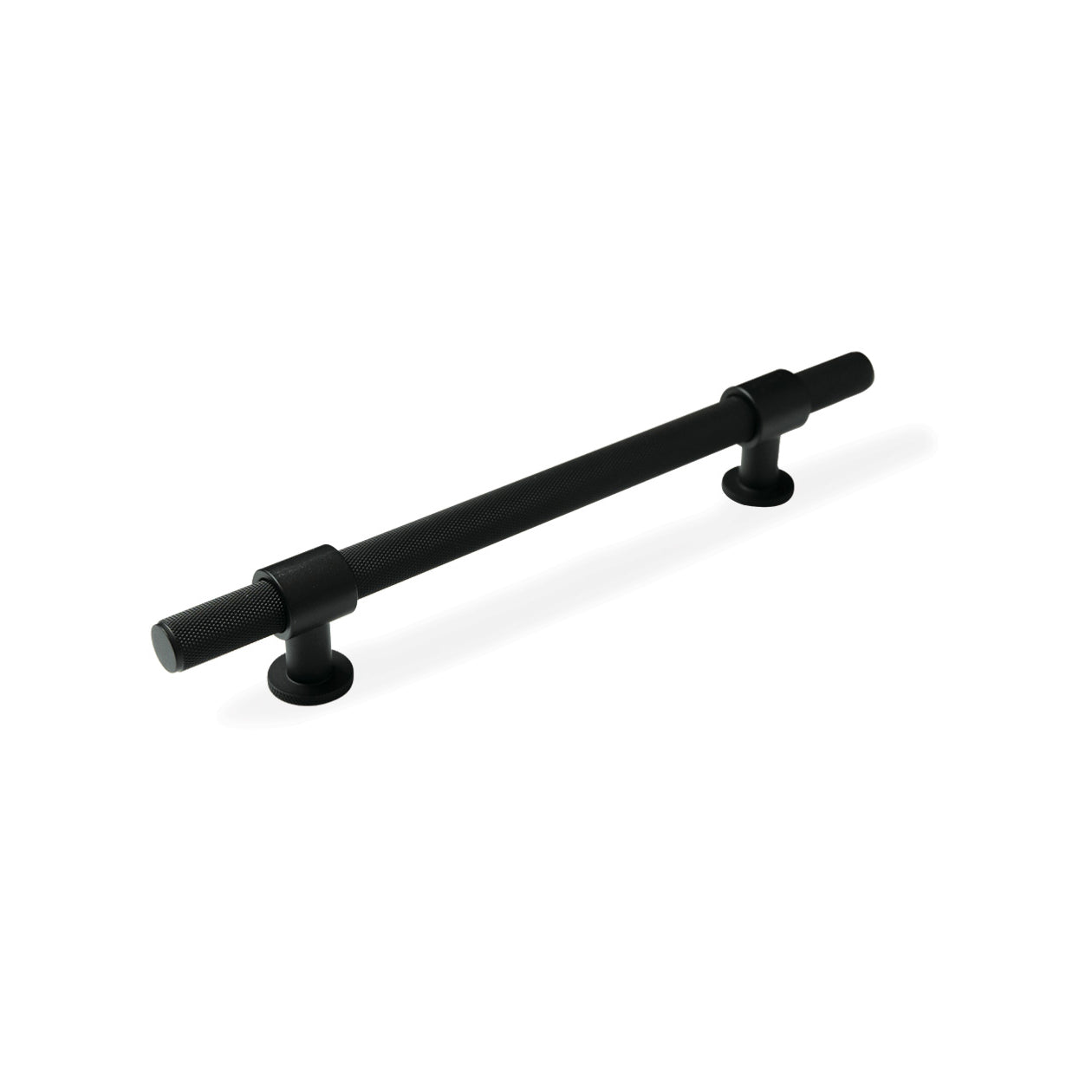 Momo Belgravia Knurled 160mm Solid Brass Bar Pull Matte Black BLG160.MBL - The Blue Space
