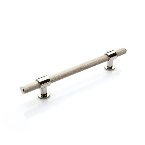 Momo Belgravia Knurled 160mm Solid Brass Bar Pull Polished Nickel BLG160.PN - The Blue Space