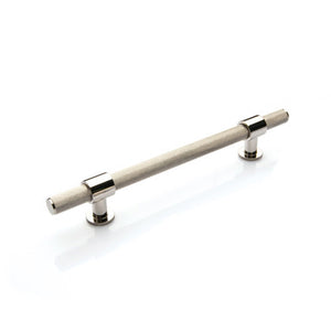 Momo Belgravia Knurled Solid Brass Bar Pull Polished Nickel
