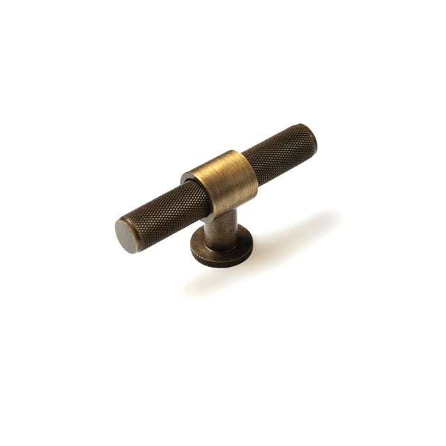 Momo Belgravia Knurled 82mm Solid Brass T Knob Bronze BLG082.BNZ - The Blue Space