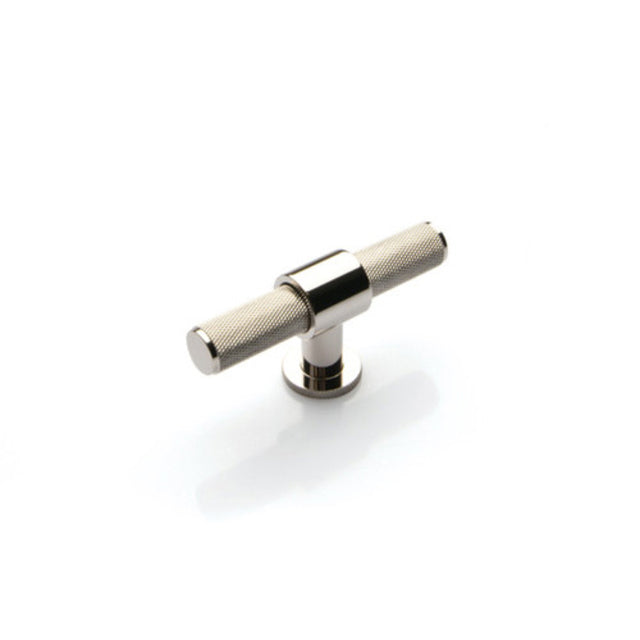 Momo Belgravia Knurled 82mm Solid Brass T Knob Polished Nickel BLG082.PN - The Blue Space