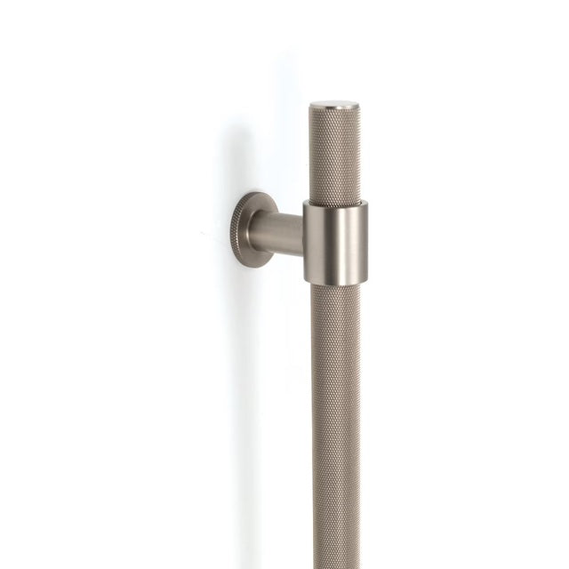 Momo Belgravia Knurled Door Pull With Back To Back Fixing 416Mm Dull Brushed Nickel BLGAP.416BB.DBR - The Blue Space