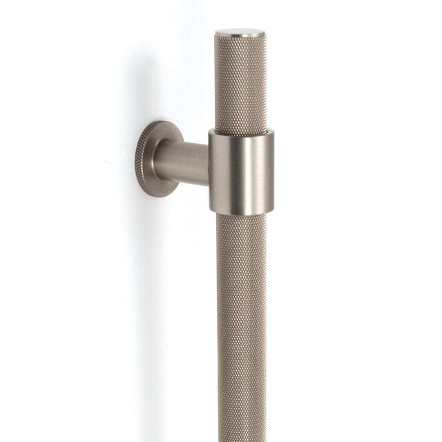 Momo Belgravia Knurled Entry Pull Handle Dull Brushed Nickel BLGEP.DBR - The Blue Space