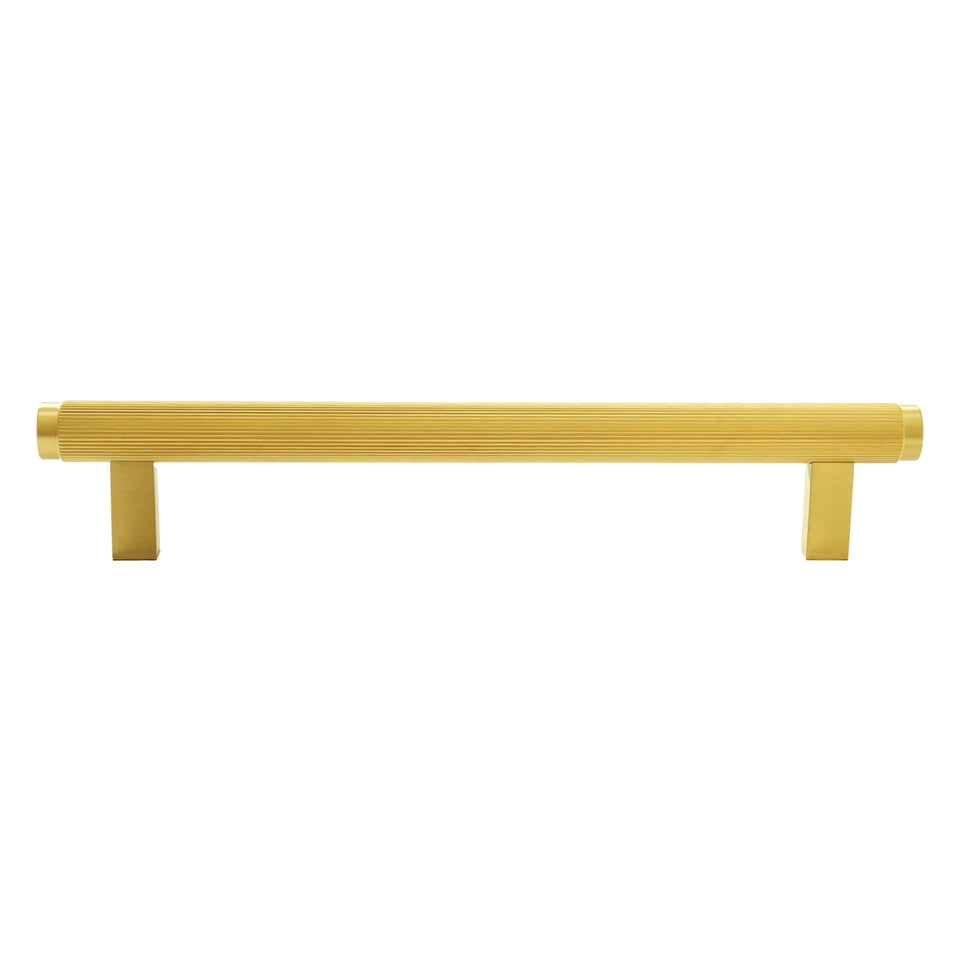 Momo Handles Bellevue Lined Bar Pull Brushed Satin Brass