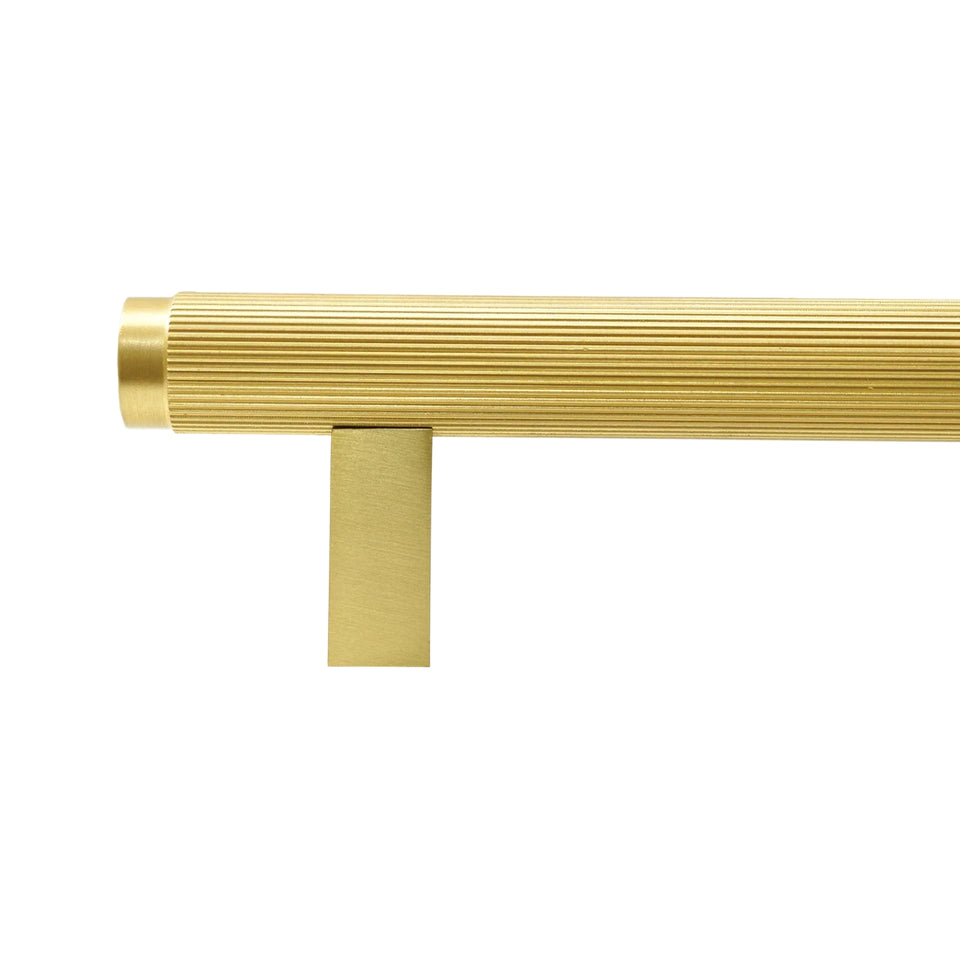 Momo Handles Bellevue Lined Bar Pull Brushed Satin Brass