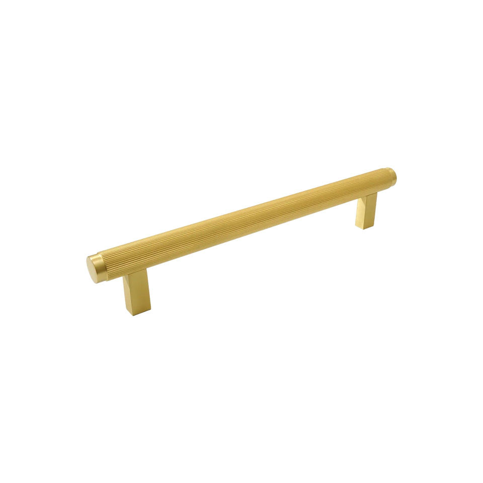 Momo Handles Bellevue Lined Bar Pull Brushed Satin Brass