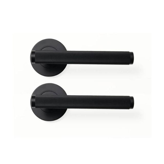 Momo Bellevue Lined Dummy Lever Door Handle Set Matte Black