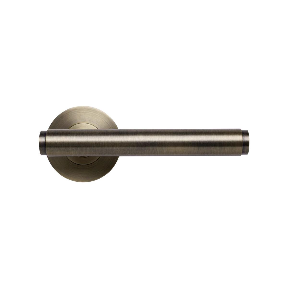 Momo Bellevue Plain Dummy Lever Door Handle Set Dark Brushed Brass BVLHPL.DBB