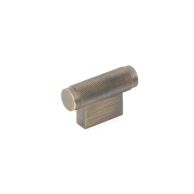 Momo Brighton 50mm Solid Brass Knurled T Knob Dark Brushed Brass BSPKN050.DBB - The Blue Space