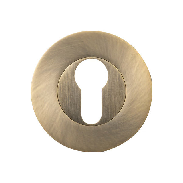 Momo Euro Cylinder Escutcheon Set Dark Brushed Brass MHES.DBB - The Blue Space