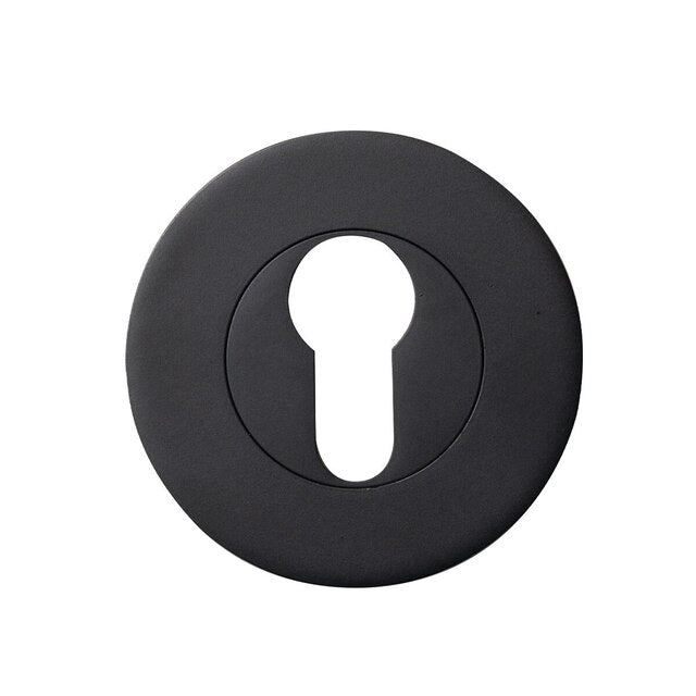 Momo Euro Cylinder Escutcheon Set Matte Black MHES.MBL - The Blue Space