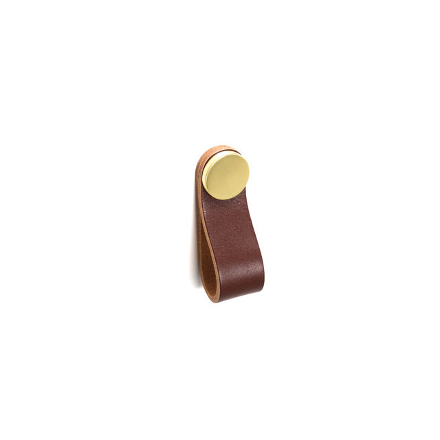 Momo Flexa Leather Pull 70mm Dark Brown With Brass Button F0404.070.DBBB - The Blue Space