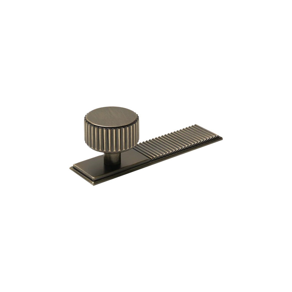 Momo Handles Barrington Backplate to Suit Knob Dark Brushed Brass