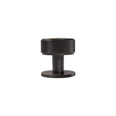 Side View Momo Handles Belgravia 35mm Knurled Round Knob Dark Bronze BLG035.DKB - The Blue Space