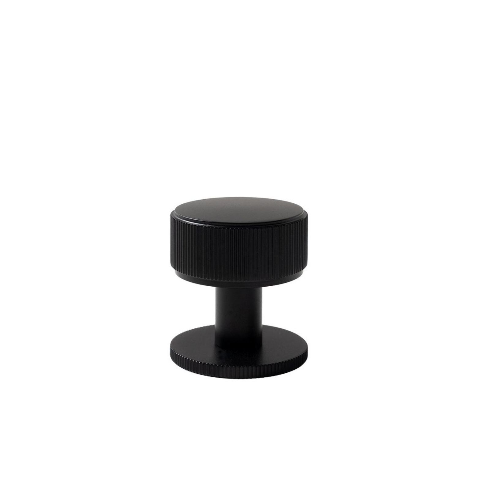 Momo Handles Belgravia 35mm Round Knob Lined  Matte Black BLGLN035.MBL - The Blue Space