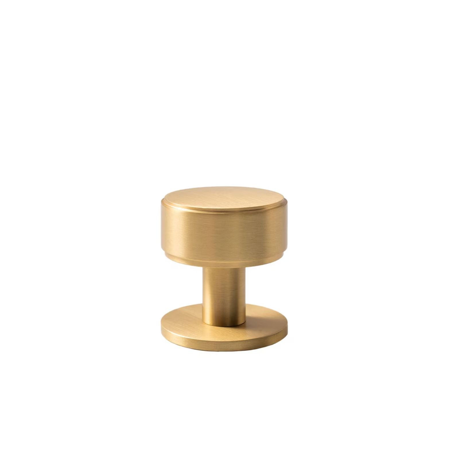 Momo Handles Belgravia 35mm Round Knob Plain Brushed Satin Brass BLGPL035.BSB - The Blue Space