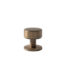 Momo Handles Belgravia 35mm Round Knob Plain Dark Brushed Brass BLGPL035.DBB - The Blue Space