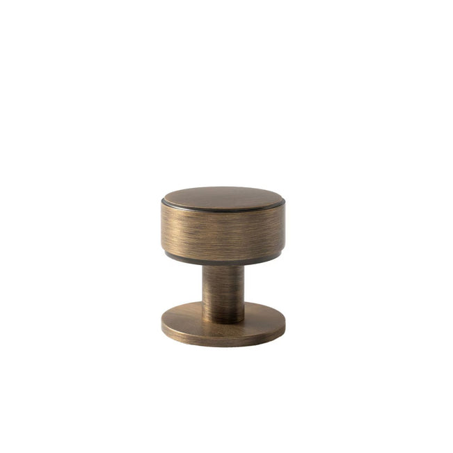 Momo Handles Belgravia 35mm Round Knob Plain Dark Brushed Brass BLGPL035.DBB - The Blue Space