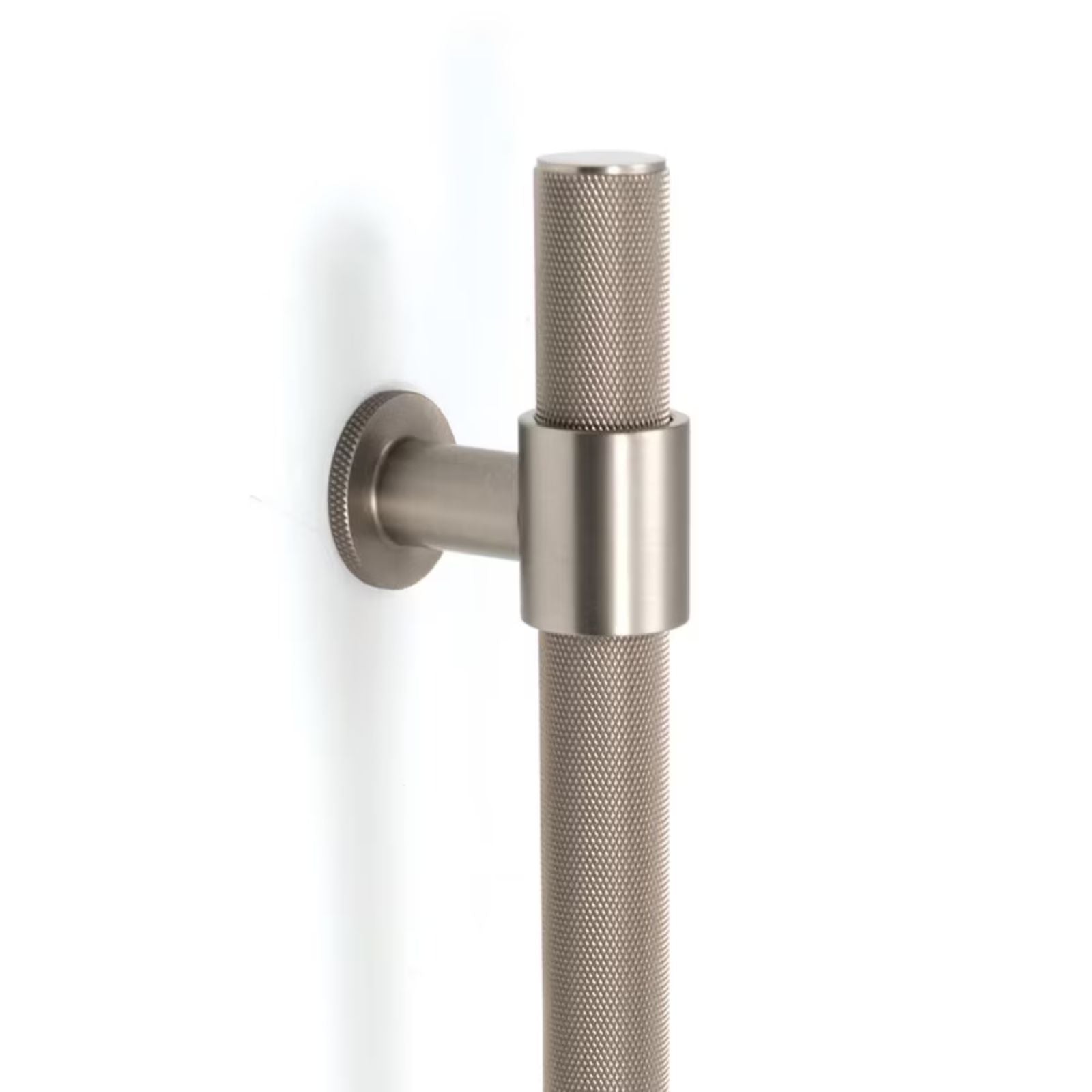 Momo Handles Belgravia 800mm Knurled Pull Handle Brushed Nickel BLGKN800.DBR - The Blue Space