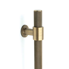 Momo Handles Belgravia 800mm Knurled Pull Handle Dark Brushed Brass BLGKN800.DBB - The Blue Space