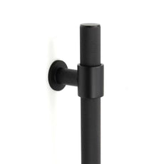 Momo Handles Belgravia 800mm Knurled Pull Handle Matte Black BLGKN800.MBL - The Blue Space