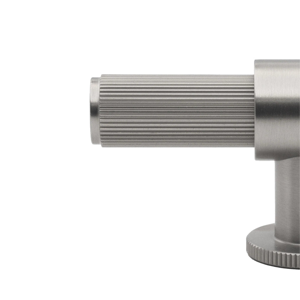Momo Handles Belgravia 82mm T Knob Lined Dull Brushed Nickel