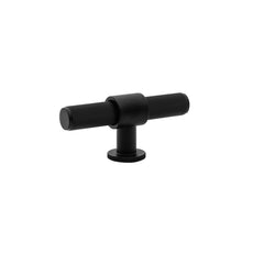 Momo Handles Belgravia 82mm T Knob Lined Matte Black BLGLN082.MBL - The Blue Space
