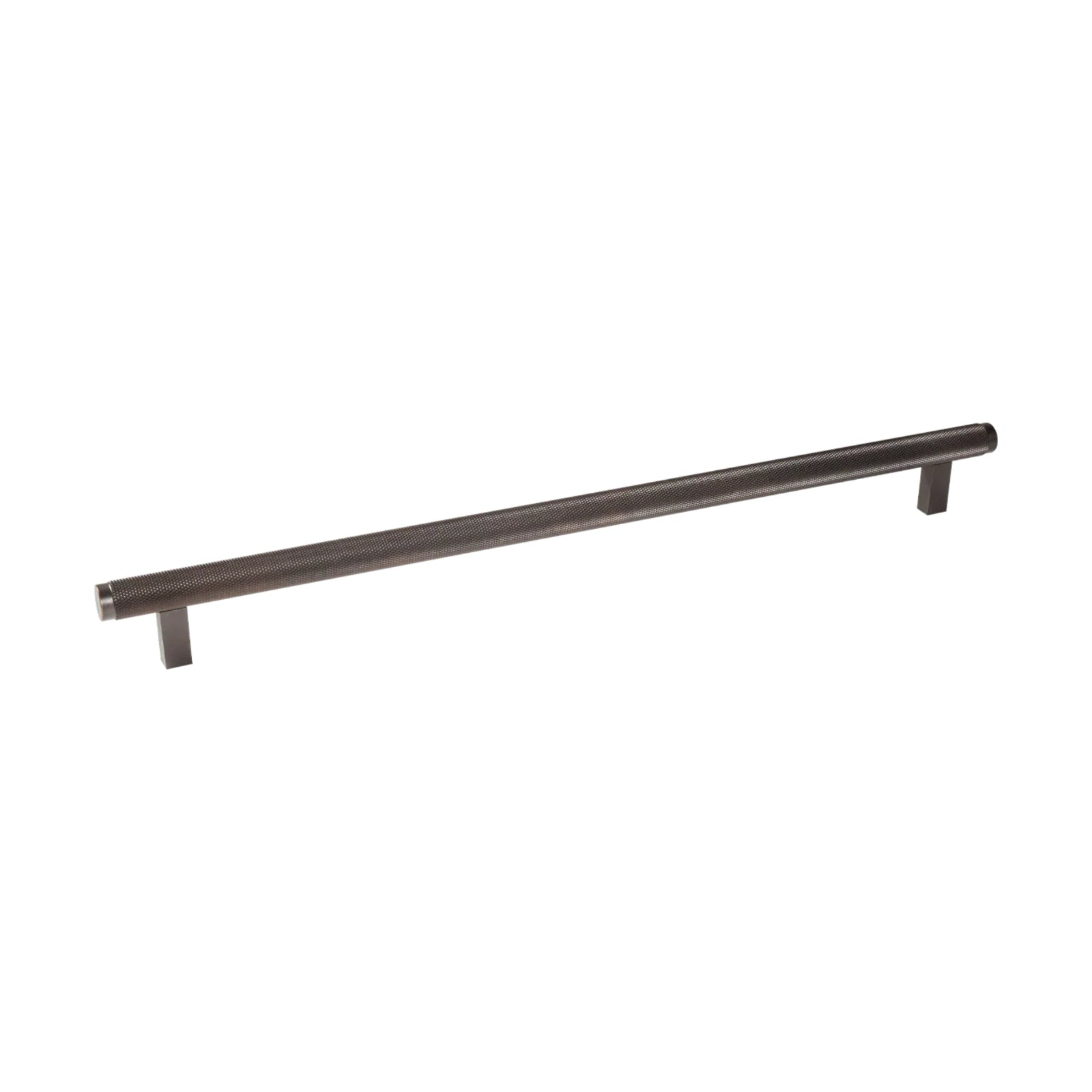 Side View Momo Handles Bellevue 320mm Knurled Bar Pull Handle Dark Bronze BVPKN320.DKB - The Blue Space