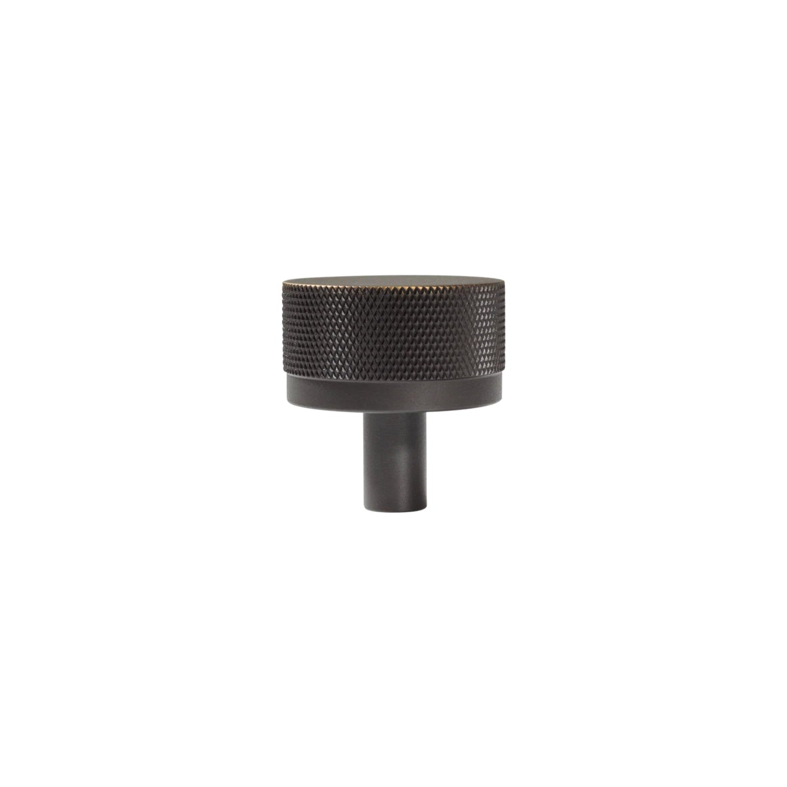 Side View Momo Handles Bellevue 35mm Knurled Knob Dark Bronze BVKKN035.DKB - The Blue Space