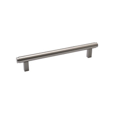 Side View Momo Handles Bellevue Bar Pull Brushed Nickel BVPPL160.DBR - The Blue Space