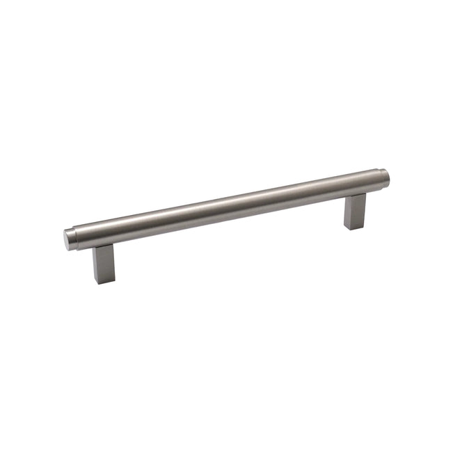 Side View Momo Handles Bellevue Bar Pull Brushed Nickel BVPPL160.DBR - The Blue Space