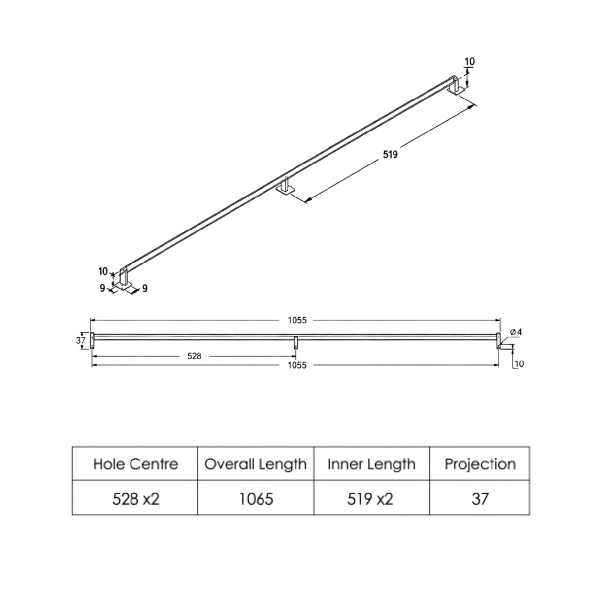 New Line Drawing Momo Handles Brooklyn D Handle Brushed Black BKN0676.1056.BBL