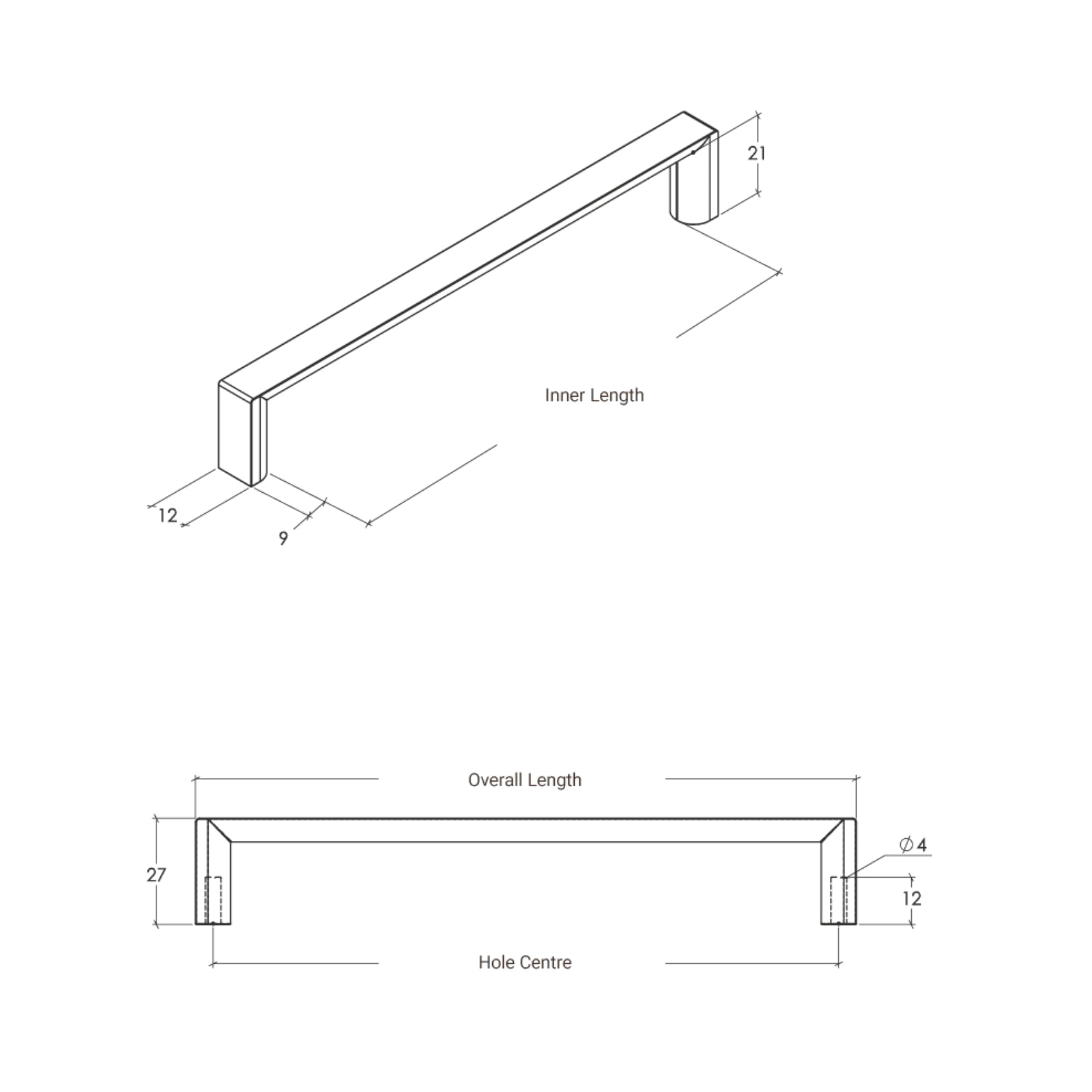 Dimension Momo Handles Dallas D Handle Matte White FDH288.MWH.FG - The Blue Space
