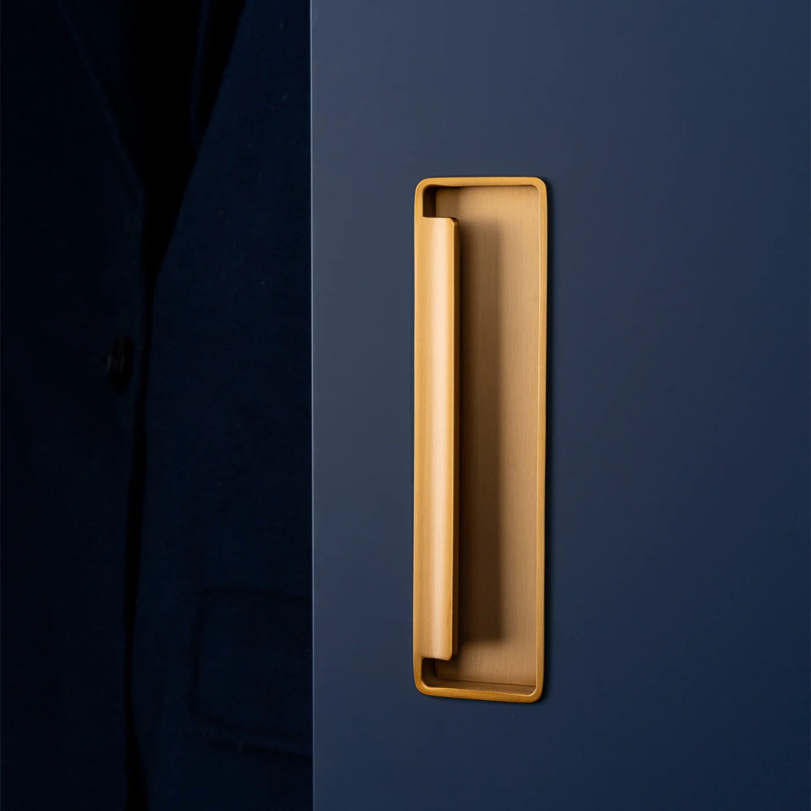 Lifestyle Momo Handles Fold Flush Pull Handle 128mm Brushed Gold F0542.128.BRG - The Blue Space