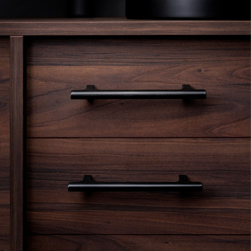 Momo Handles Hinoki D Handle Brushed Black