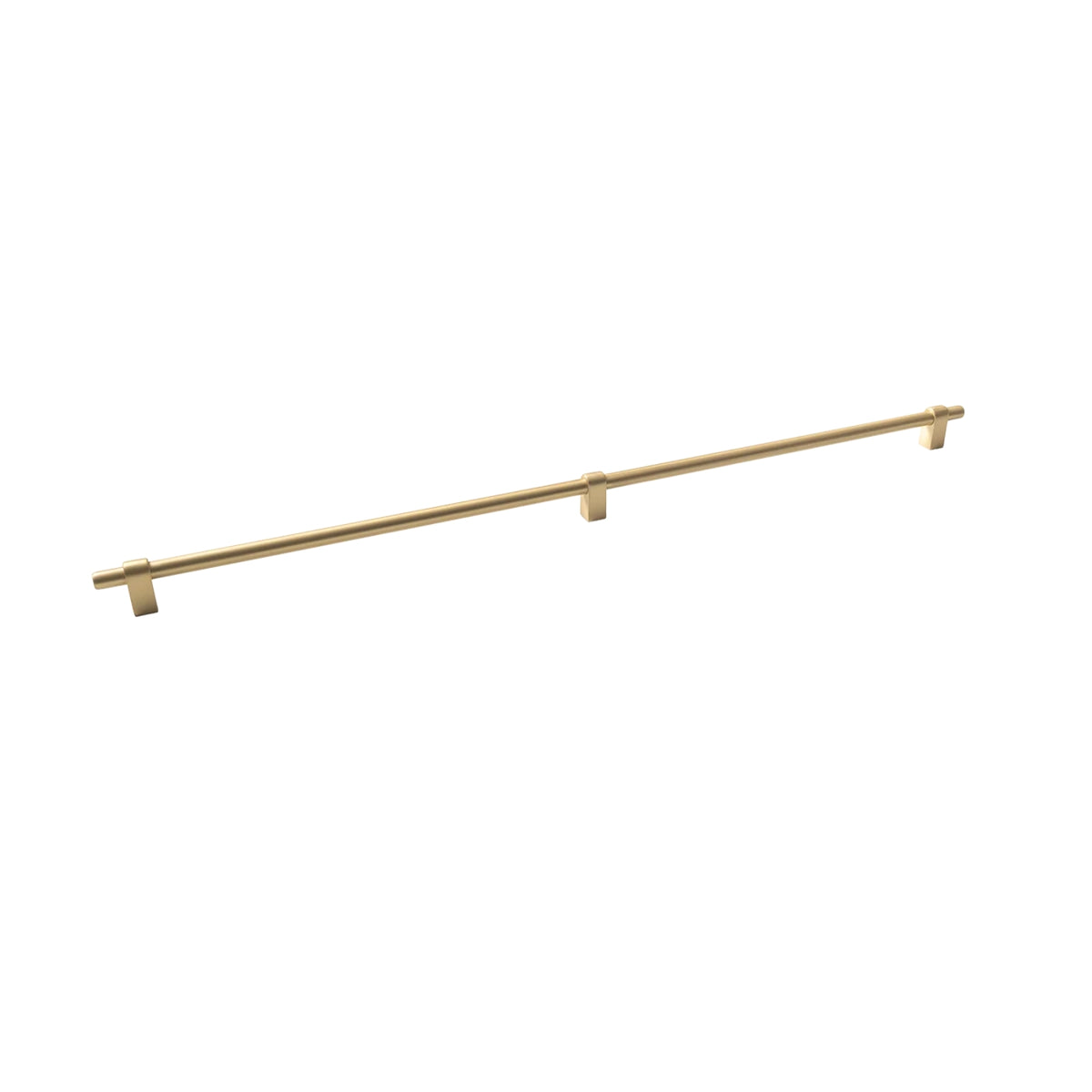 Side View Momo Handles Maida 648mm Pull Handle Brushed Satin Brass MBH648.BSB - The Blue Space