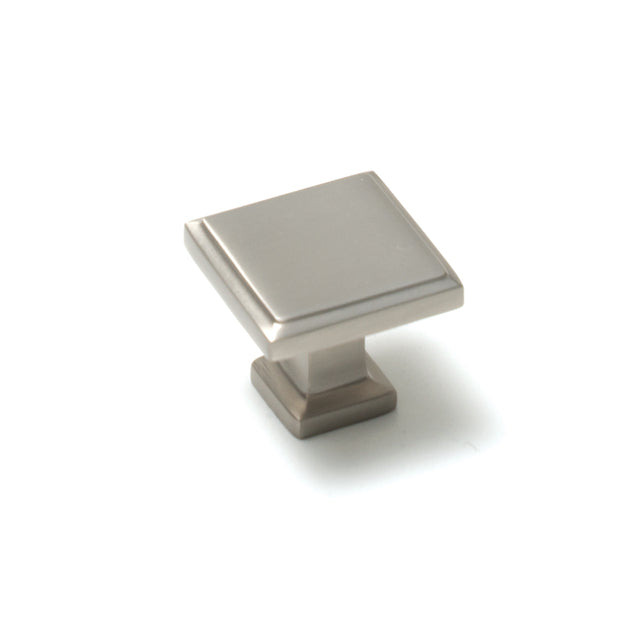 Momo Lucca Square Knob 30mm Dull Brushed Nickel LCK030.DBR - The Blue Space