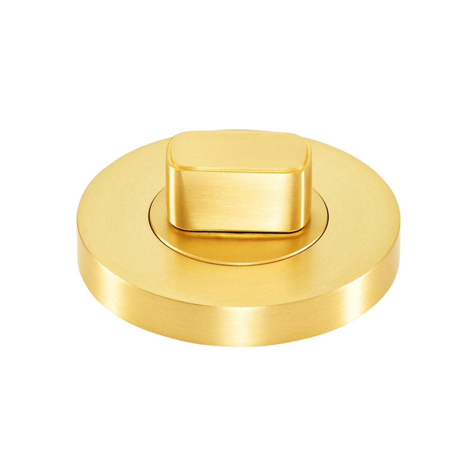 Side View Momo Privacy Thumb Turn Set Brushed Satin Brass MHPS.BSB - The Blue Space