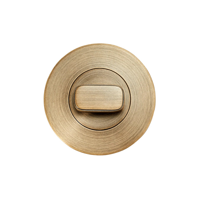 Momo Privacy Thumb Turn Set Dark Brushed Brass MHPS.DBB - The Blue Space
