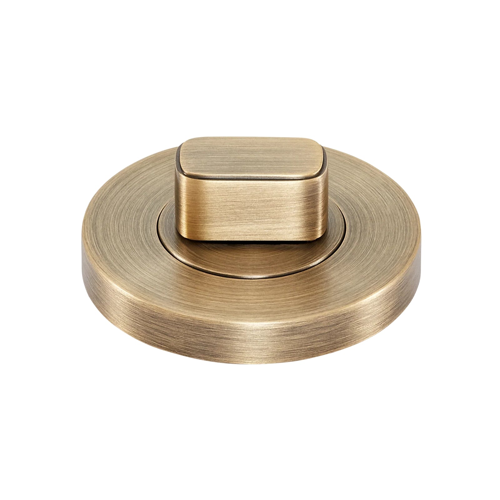 Side View Momo Privacy Thumb Turn Set Dark Brushed Brass MHPS.DBB - The Blue Space