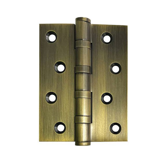Momo Solid Brass Hinge 100Mm X 76Mm Dark Brushed Brass MHBH.DBB - The Blue Space
