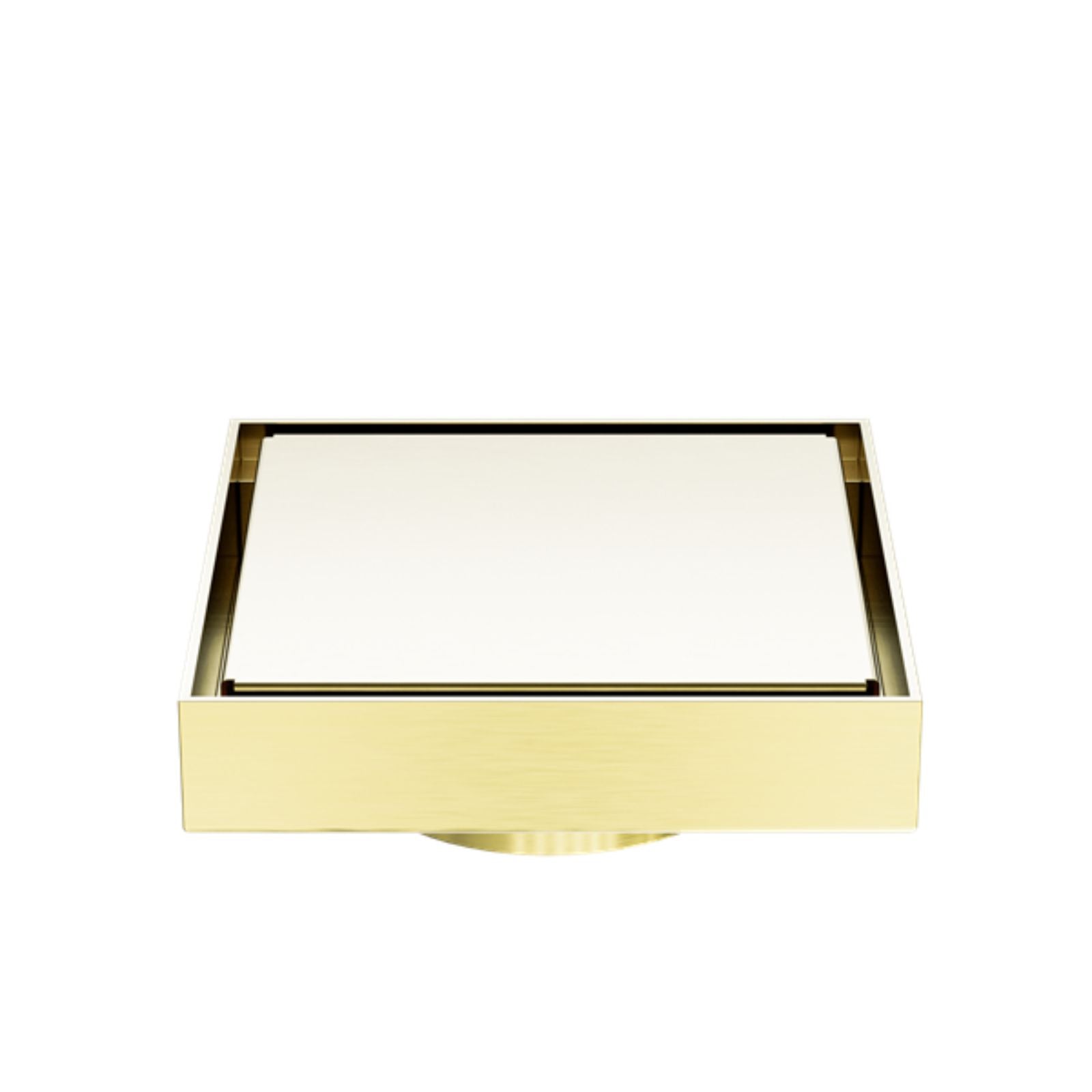 Nero 100mm Square Tile Insert Floor Waste 80mm Outlet Brushed Gold NRFW009BG - The Blue Space