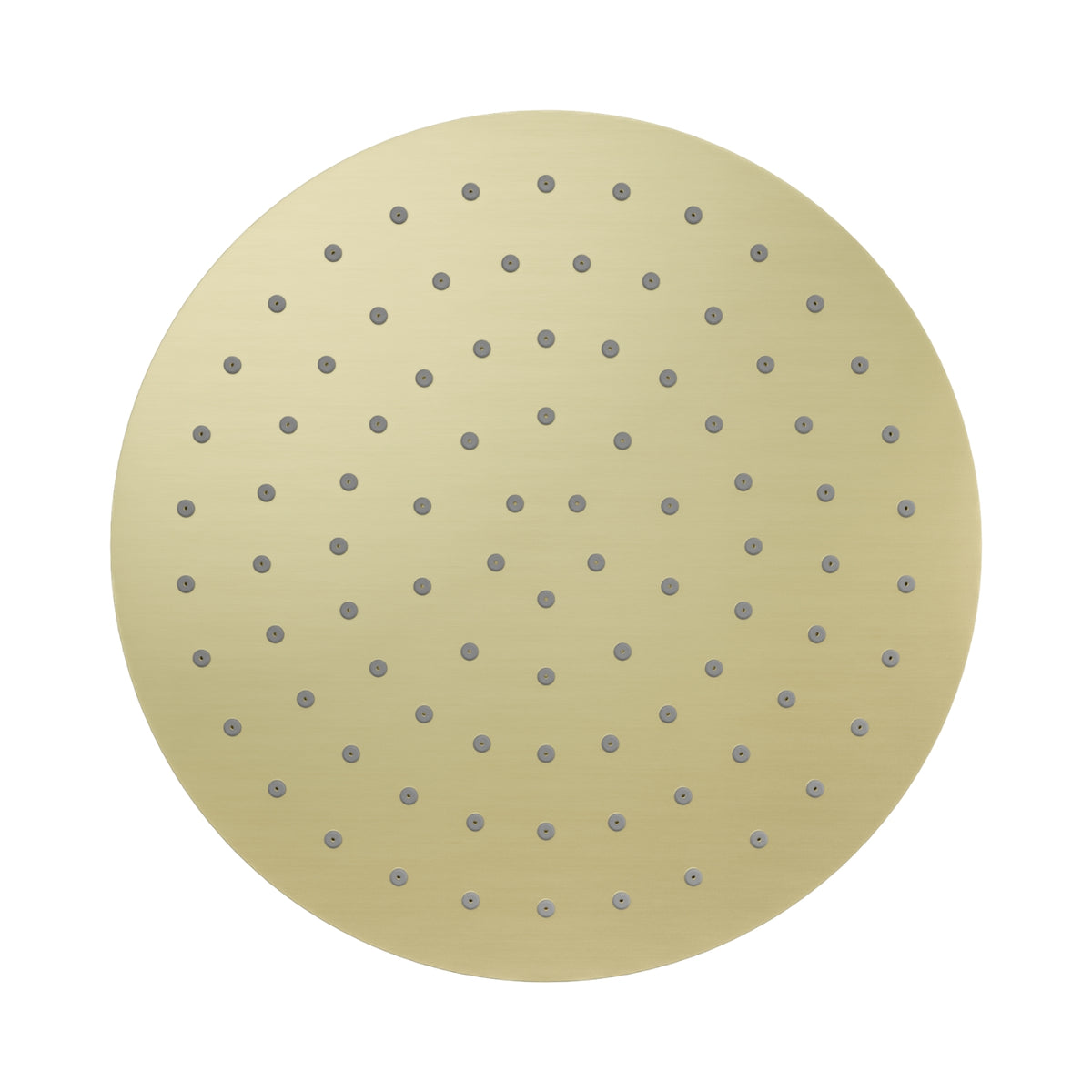 Bottom Nero 250mm Round Metal Shower Head II Brushed Gold NR507046BG - The Blue Space